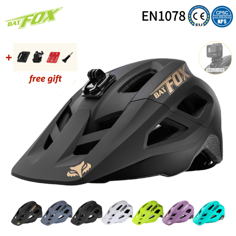 Mountain Biking Gear For Men - BATFOX Dağ Bisikleti Kaskı, Spor Kamerası